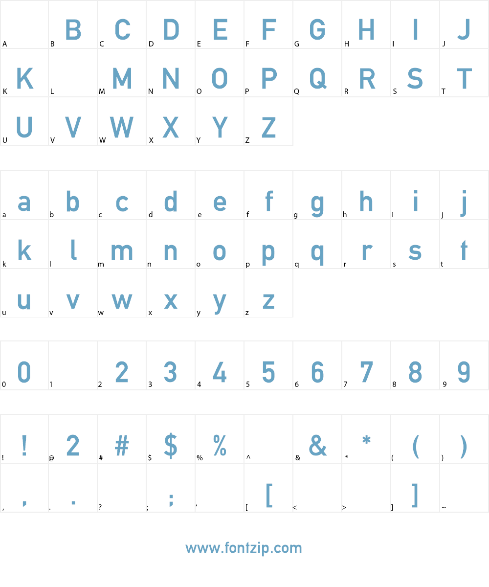 Alte DIN 1451 Mittelschrift Font Character